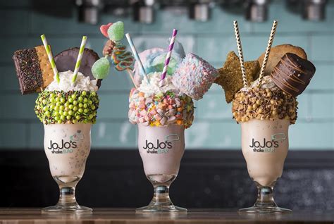 Jojo's shake bar - JoJo’s Shake Bar operates a restaurant and bar that focuses on creative desserts and dinner. Its restaurant offers a variety of holiday shakes, milk and cookie flights, baked hot chocolate, and much more. Founded in 2019, the company is based in Chicago, Illinois.